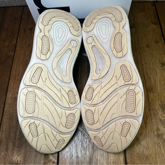 Lululemon Chargefeel Low Womens Workout Shoe Light Ivory Dove Grey White/Sz 8.5 - Picture 14 of 16